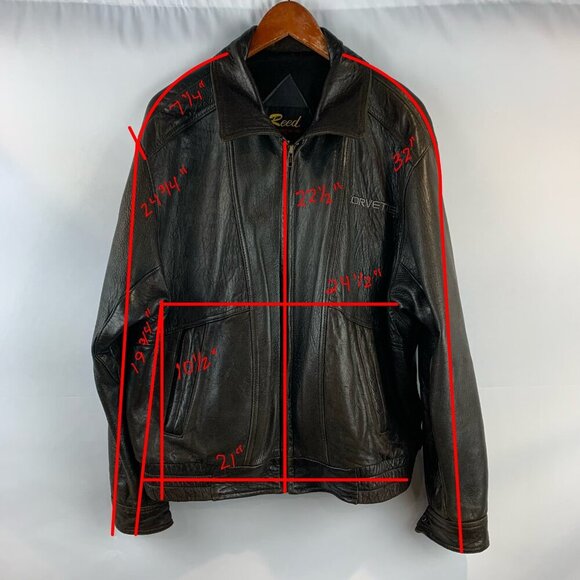 Vintage Reed Leather Corvette Jacket – Made in USA Tag - Rare Find - Picture 9 of 9